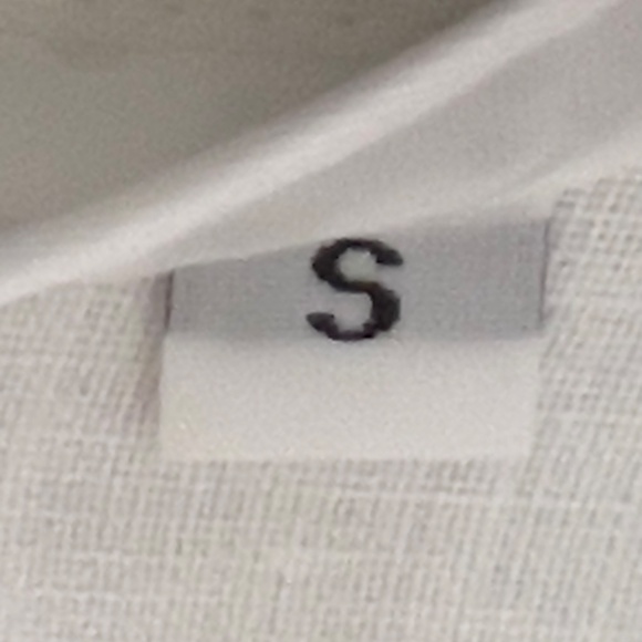 bryn walker 100% linen white shirt sz S minimalist mother of pearl button up USA - Picture 4 of 8